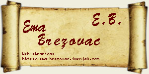 Ema Brezovac vizit kartica